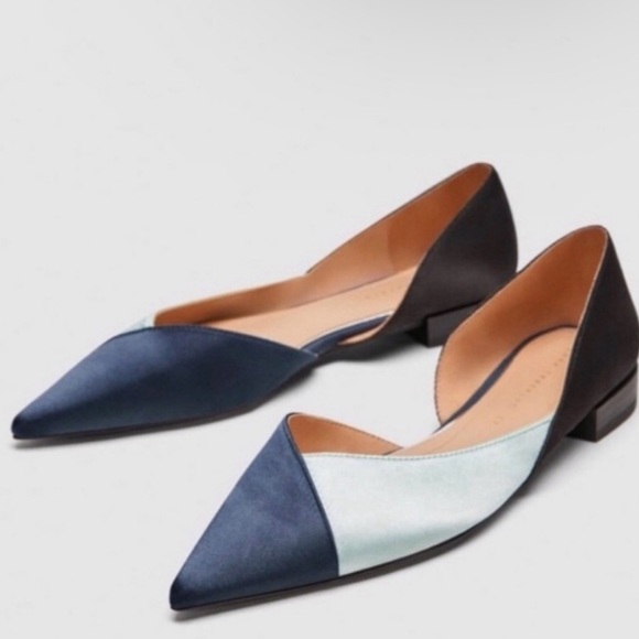 ZARA Colorblock Satin Flats - Picture 9 of 10